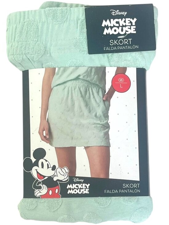 Disney Dresses & Skirts - Disney Mickey Mouse Women’s Skort - Size L 12-14 Cotton Blend Seafoam Green